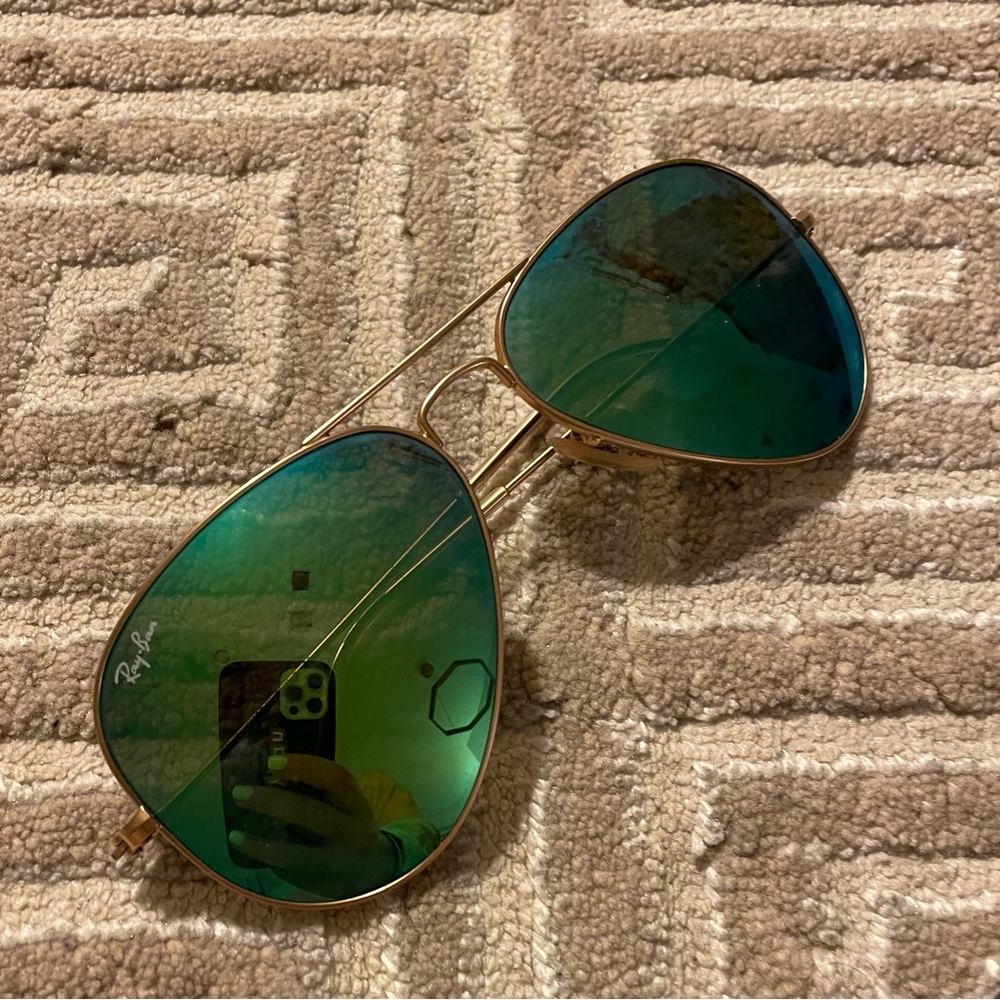 Ray Ban Mirrored Aviator Sunglasses